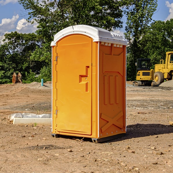 how often are the portable restrooms cleaned and serviced during a rental period in Norman